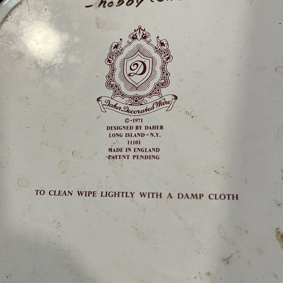 Daher England Tin Decorated Ware - Vintage 1971 - Beautiful Fall Colors - Picture 11 of 12